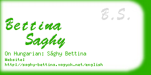 bettina saghy business card